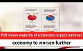             Video: Poll shows majority of corporates expect national economy to worsen further (English)
      