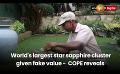             Video: World's largest star sapphire cluster given fake value -  COPE reveals
      