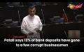             Video: Patali says 13% of bank deposits have gone to a few corrupt businessmen
      