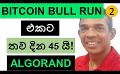             Video: BITCOIN BULL-RUN TO BEGIN IN 45 DAYS??? | IS ALGORAND A GOOD BUY NOW???
      