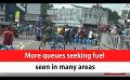             Video: More queues seeking fuel seen in many areas (English)
      
