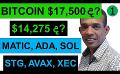             Video: WILL BITCOIN GO DOWN  TO $17,500 OR $14,275??? | MATIC, ADA, SOL, STC, AVAX, XEC - PART 01
      