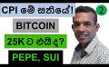             Video: CPI TO BE RELEASED THIS WEEK!!! | WILL BITCOIN COME DOWN TO $25,000? | PEPE AND SUI
      