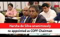            Video: Harsha de Silva unanimously re-appointed as COPF Chairman (English)
      