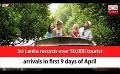             Video: Sri Lanka records over 50,000 tourist arrivals in first 9 days of April (English)
      